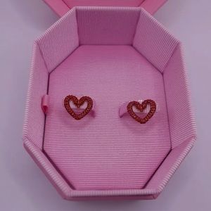 V Day Special. Authentic New Swarovski Crystal heart ♥️ earrings!!
